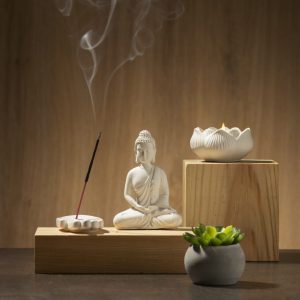 view-buddha-statuette-with-incense